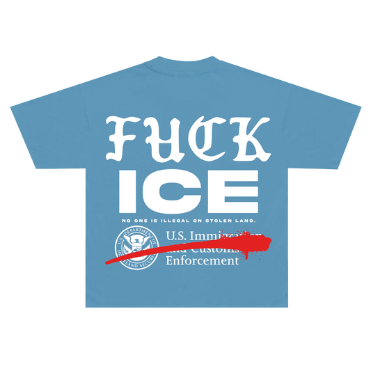 **NEW FUCK ICE T-shirt (Here Before Columbus)