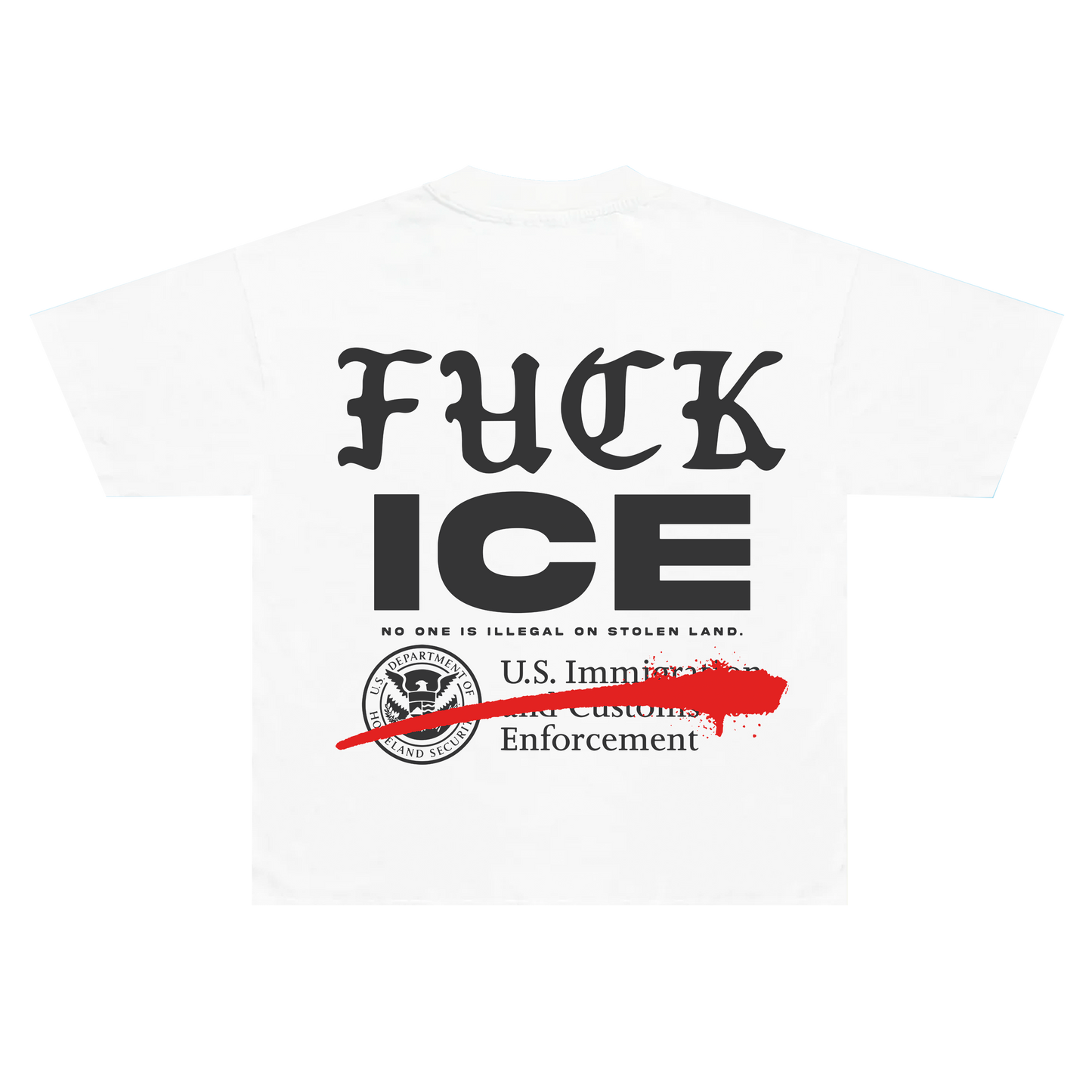 **NEW FUCK ICE (White T-Shirt)