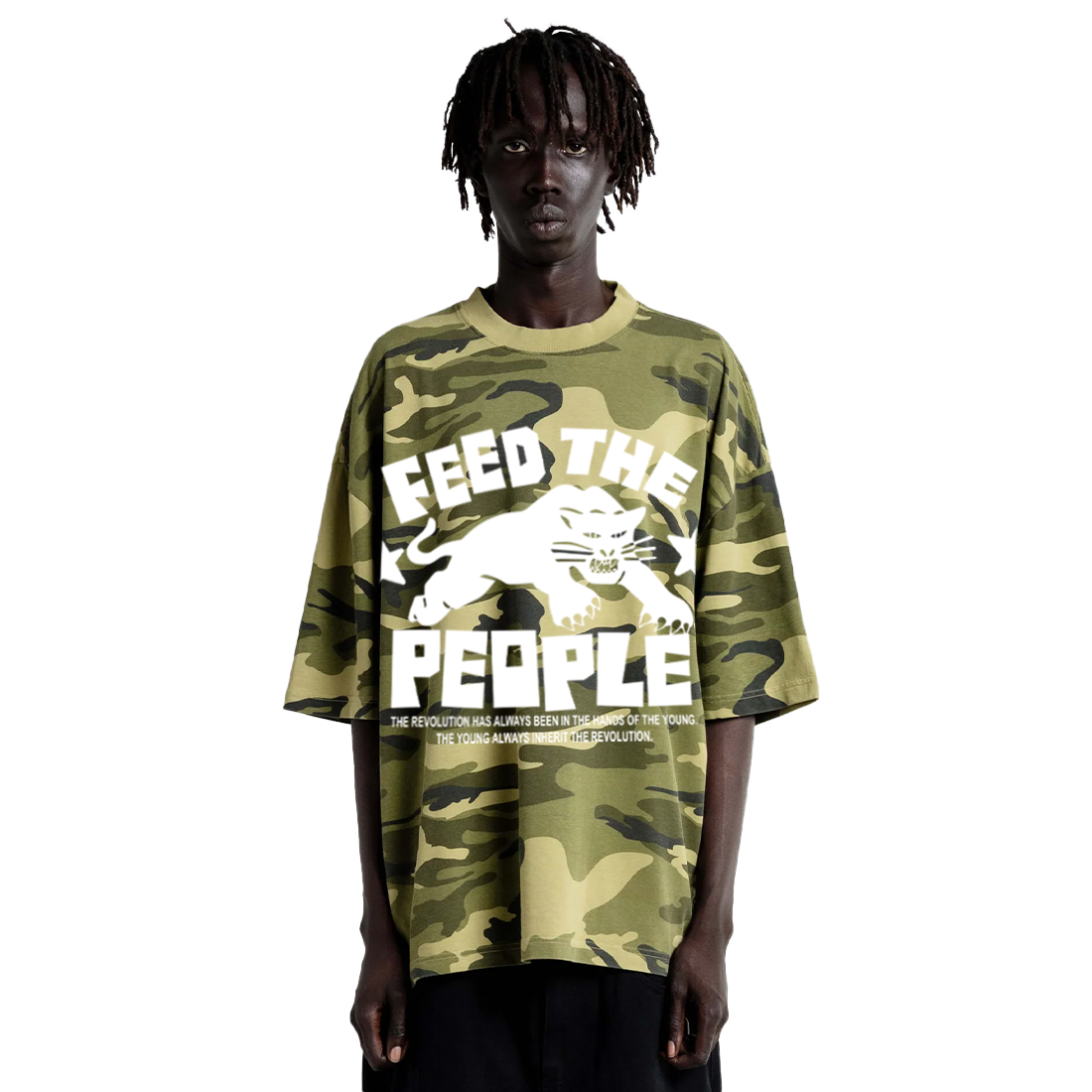FEED THE PEOPLE CAMO (oversized T-shirt)