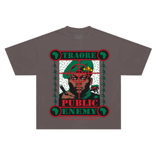 **NEW TRAORÉ PUBLIC ENEMY (Vintage Black)