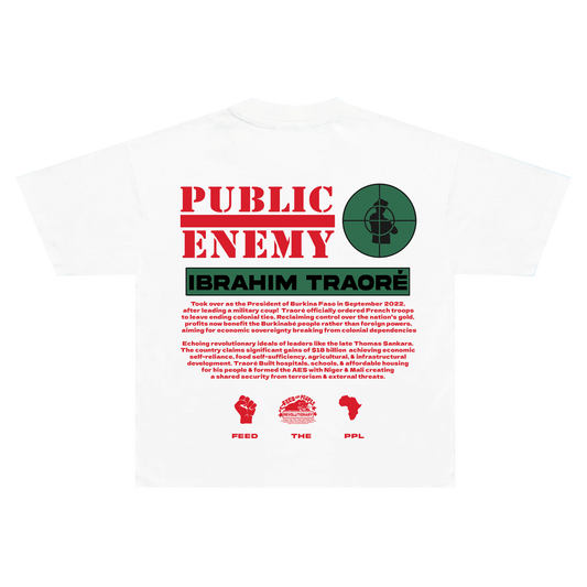 NEW TRAORÉ PUBLIC ENEMY (Vintage White)
